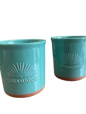 Casamigis Turquoise Ceramic Tequila Tumbler - Set of 2